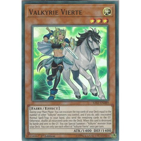 Yu Gi Oh Trading Card Game Sast En089 Valkyrie Vierte Super Rare