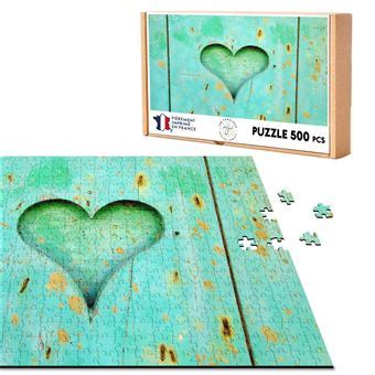 Puzzle classique 500 Pièces Fabulous Coeur Gravé dans une Porte en