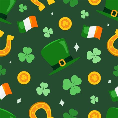 Premium Vector St Patricks Seamless Pattern Background Vector Design