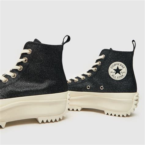 Womens Black Converse Run Star Hike Hi Sparkle Trainers Schuh