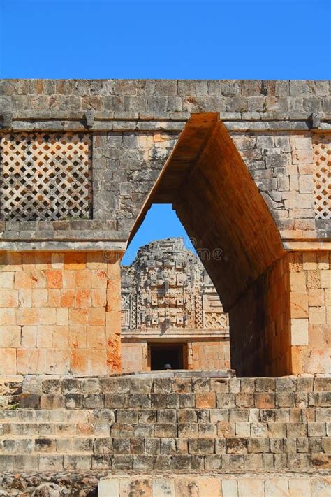 Mayan Arch In Uxmal Near Merida Yucatan Mexico I Stock Image Image