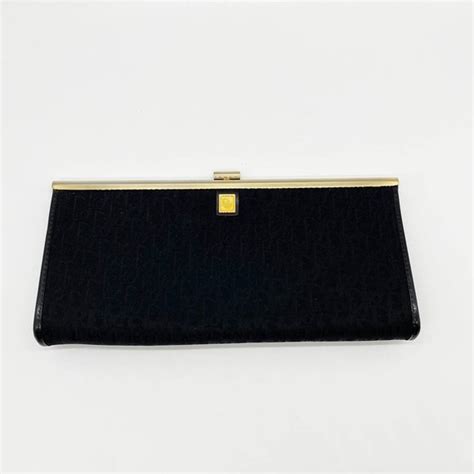 Dior Bags Christian Dior Clutch Bag Second Pouch Trotter Canvas Vintage Black Poshmark