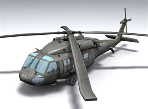 Us Black Hawk Helicopter 3D Model - .Max - 123Free3DModels