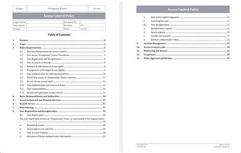 access control policy template itsm docs itsm documents templates