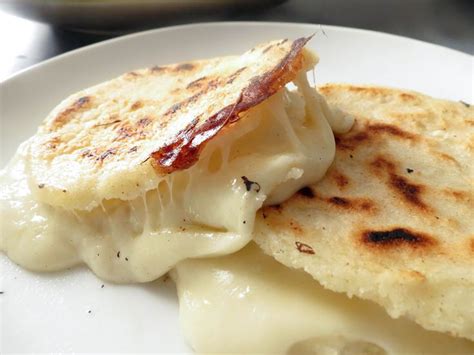 Delicious Colombian Arepas Filled With Mozzarella Cheese Arepas