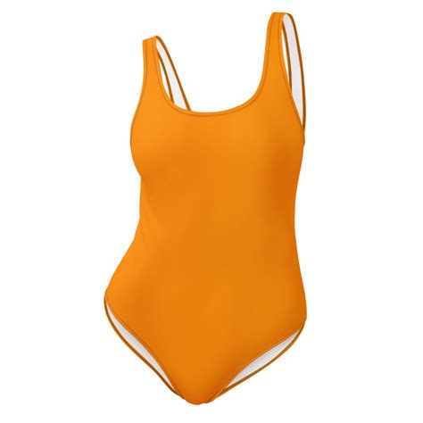 Bright Orange One Piece Swimsuit Etsy