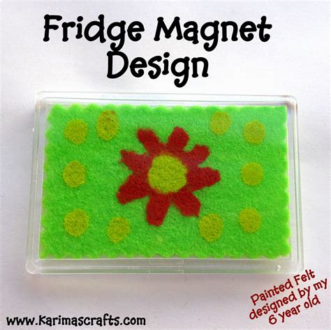 Karima's Crafts: Fridge Magnet Design Tutorial