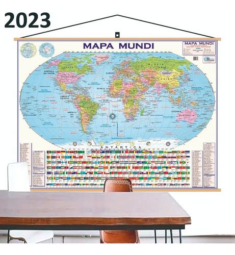 Mapa Brasil Mundi Banner Moldura Laminado Gigante Politico Spmix Shop