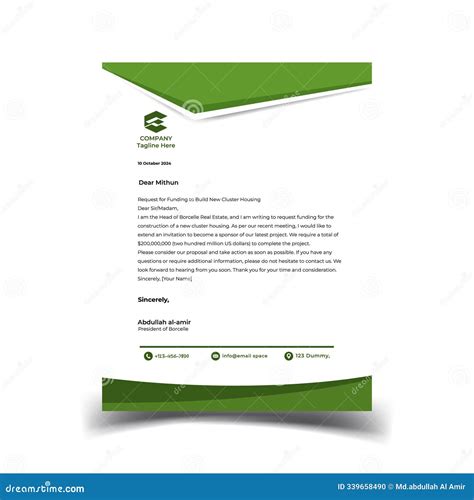 Letterhead Designs To Enhance Your Brand Identity Stock Illustration