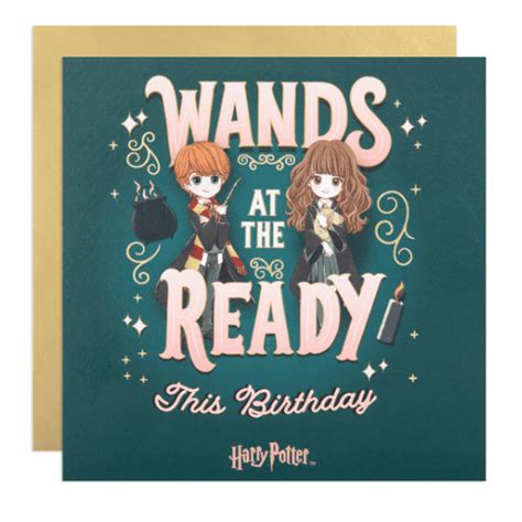 Harry Potter Birthday Card Wands At The Ready Home Sweet Home