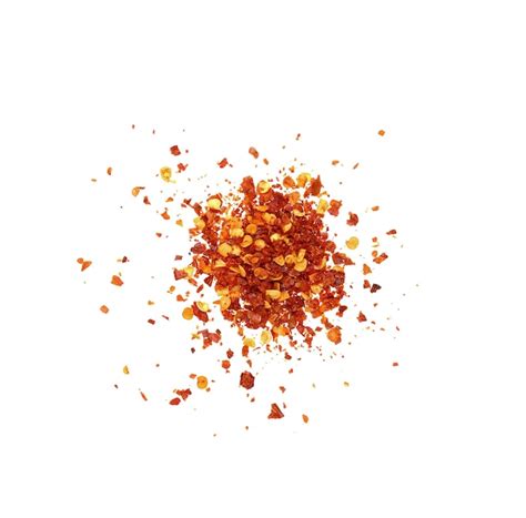 Premium Photo | Dried chili flakes and seeds isolated on white, top view