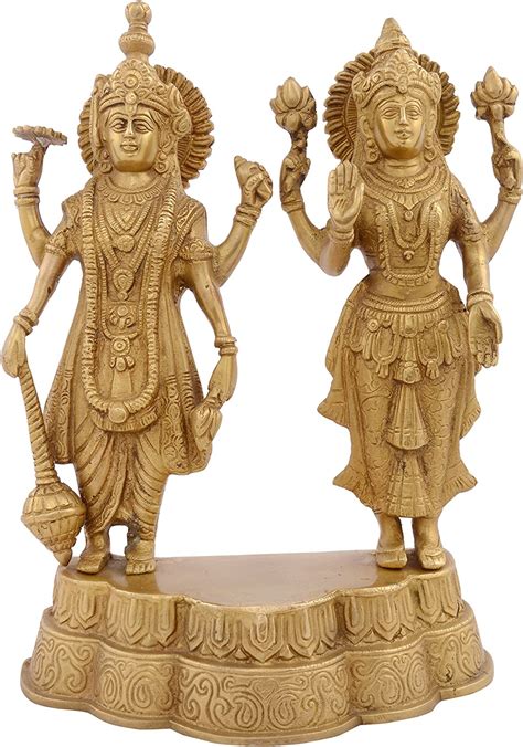 Amazon Kapasi Handicrafts Emporium Lord Vishnu Laxmi Standing Idol