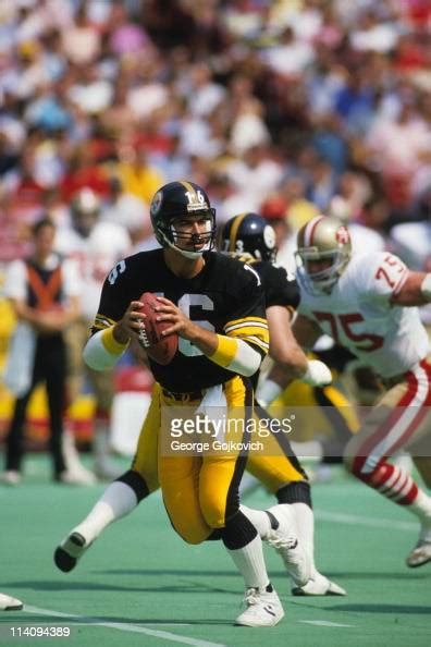 Quarterback Mark Malone of the Pittsburgh Steelers drops back to pass... News Photo - Getty Images