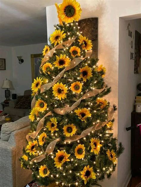 A Sunflowers Christmas Tree I Love Sunflower Christmas Themes