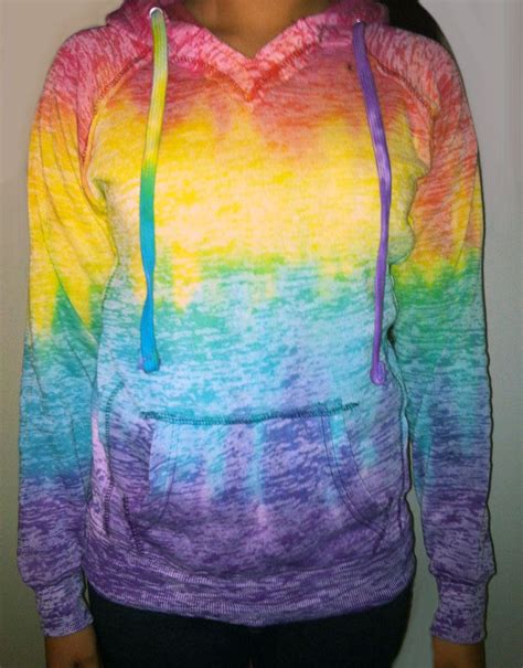 Tie Dye Hoodie Rainbow With Personalization Etsy Rainbow Tie Dye