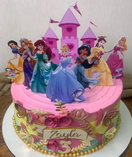 Topo De Bolo Princesas Topper Personalizado Princesas Disney Venda Em