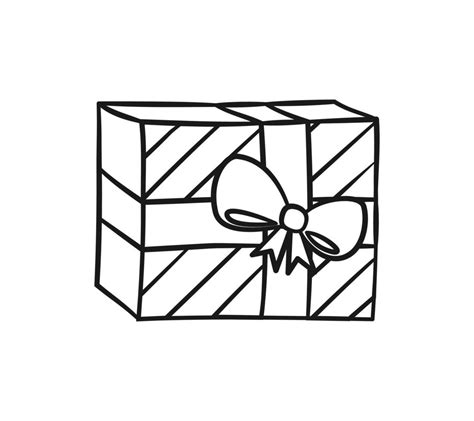 Present Box Coloring Page