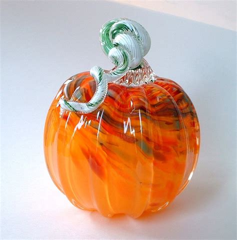 Hand Blown Glass Pumpkin Orange By Ajjewelrydesigns On Etsy