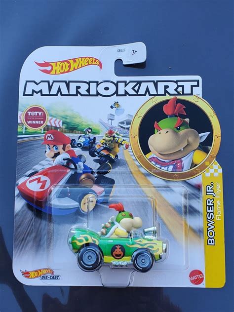 Hot Wheels Mario Kart Bowser Jr Flame Flyer Htf Sealed Gbg New