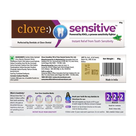 Clove Sensitive Toothpaste (Pack of 2) - Clove Oral Care Products