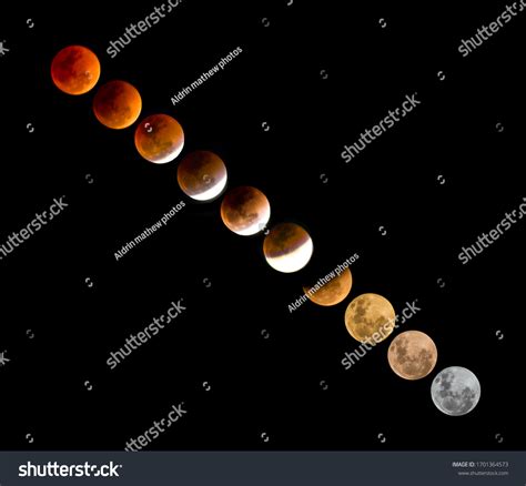 Phases Superblood Moon Total Lunar Eclipse Stock Photo 1701364573 ...