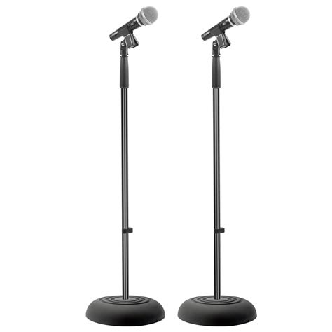 Universal Compact Base Microphone Stand - 2.8 to 5 Ft Height Adjustable