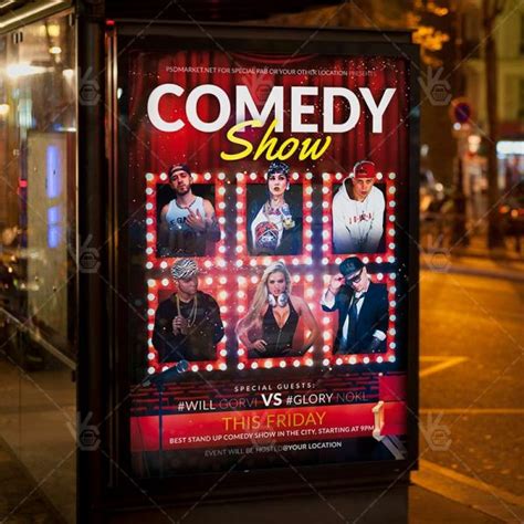 Download Comedy Show Flyer - PSD Template | PSDmarket