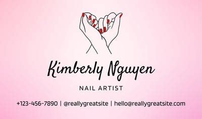 Free, printable, customizable nail art business cards | Canva