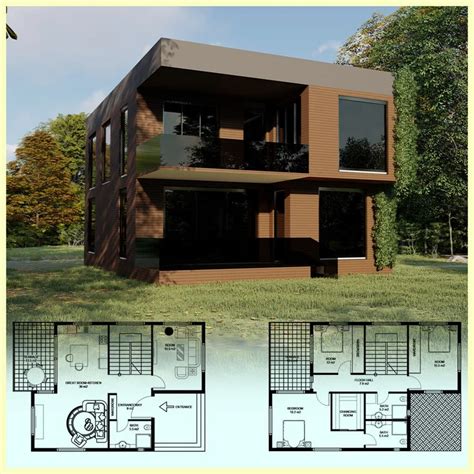 Modern architectural house plan for architects and etsy – Artofit