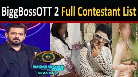 Bigg Boss Ott Season Confirmed Contestants Full List Bigg Boss Hot