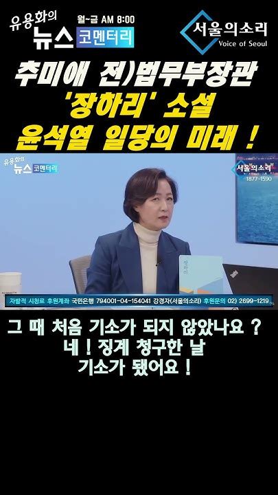 김태형 소장 추미애 전법무부장관의 소설 장하리 윤석열 일당의 미래 Youtube