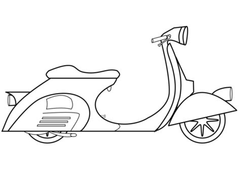 Coloriage Scooter Coloriages Imprimer Gratuits