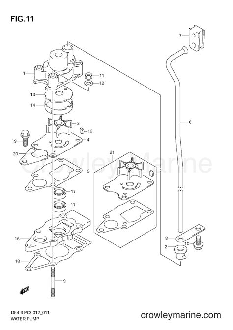 Water Pump Serial Range Four Stroke Outboard Df F