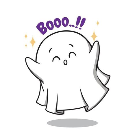 Dibujos Animados Lindo Fantasma Ghost Cartoon Cute Ghost Happy Cartoon