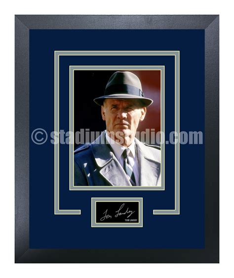 Tom Landry Dallas Cowboys Facsimile Signature Tribute - The Stadium Studio