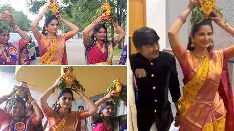 Rocking Rakesh With His Wife Sujatha Celebrates Bonalu Jathra At London