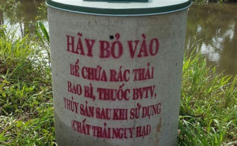 Xây dựng mô hình bể thu gom vỏ thuốc bảo vệ thực vật và thuốc phòng trị