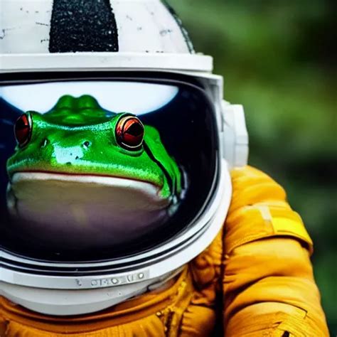 Frog In A Spacesuit And Brad Pitt In A Spacesuit Stable Diffusion