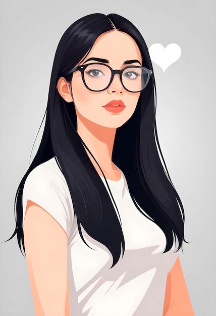 Le portrait d une belle femme de dessin animé Image générée à base dIA