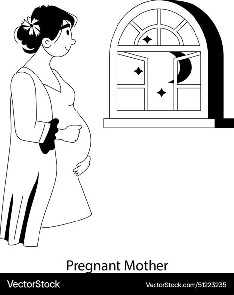 Pregnant Mother Royalty Free Vector Image Vectorstock