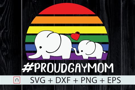 Proud Gay Momelephant Rainbowlgbt Flag By Novalia Thehungryjpeg