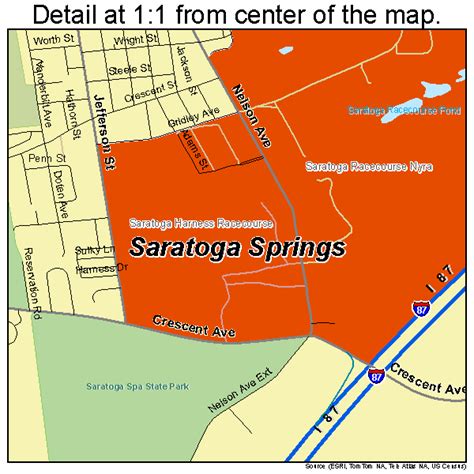 Saratoga Springs New York Street Map 3665255