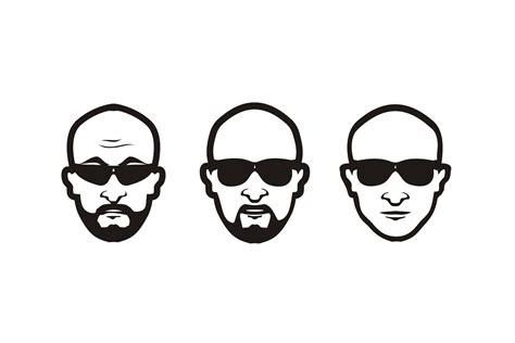 Mustache Beard Bald Man Face Glasses Graphic by Enola99d · Creative Fabrica