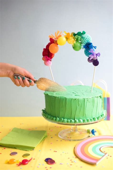 Rainbow Cake Topper DIY | Oh Happy Day! | Rainbow cake, Diy cake topper ...