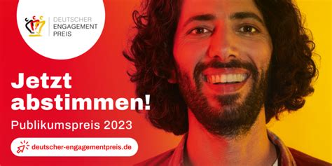 Deutscher Engagementpreis 2023 jetzt für den Publikumspreis abstimmen