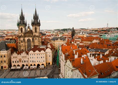 Aerial View Of Prague Czech Republic Editorial Photo Image Of Scenic