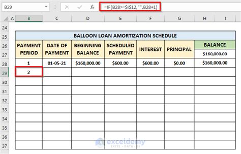 Excel Interest Only Amortization Schedule With Balloon Payment Calculator