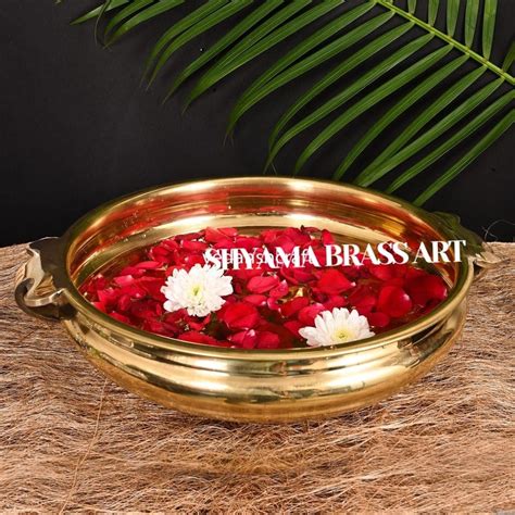 Brass Urli Bowl 12 Cm Big Brass Decorative Urli Flower Etsy