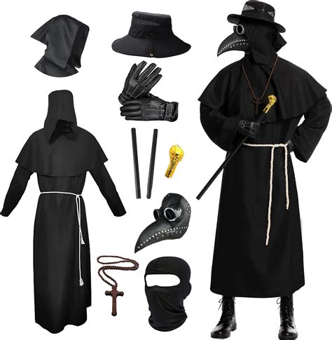 Fooecor Plague Doctor Costume Adults Plague Doctor Mask