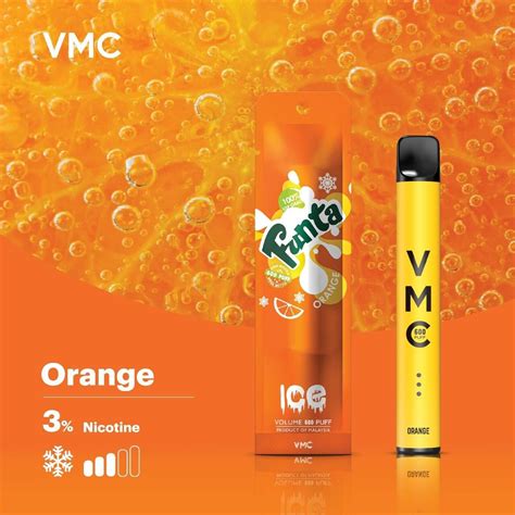 PODDIS VMC POD Funta Orange 600 Puffs Nic 3 ใชแลวทง 280mAh SC